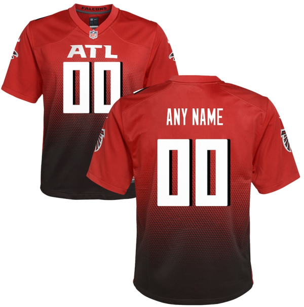 Atlanta Falcons Jersey - Red Nike Youth Alternate Custom Game