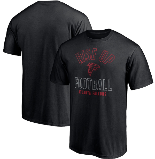 Atlanta Falcons T-Shirt - Black Fanatics Branded Hometown Rise Up