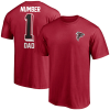 Atlanta Falcons T-Shirt - Red Fanatics Branded #1 Dad