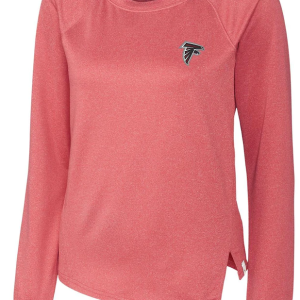 Atlanta Falcons Sweatshirt - Heathered Red Cutter & Buck Women's Jackson Pullover